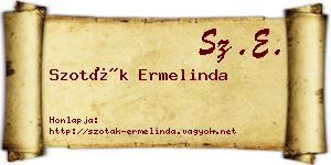 Szoták Ermelinda névjegykártya
